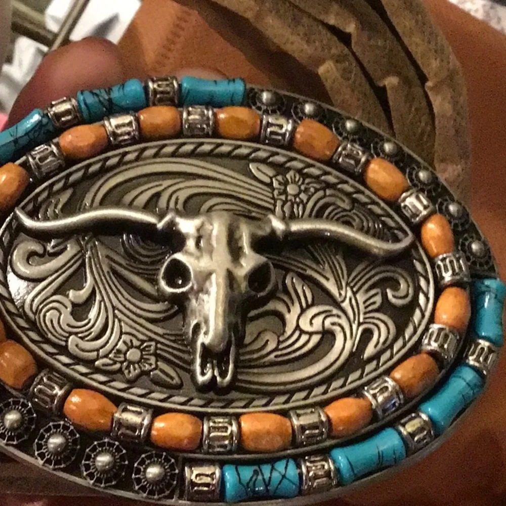 NeW! Boho Western-steer belt - Picture 3 of 4